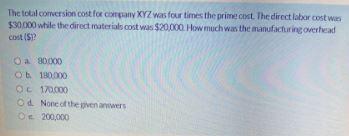 The total conversion cost for many KYZ was four