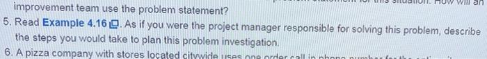 wil an improvement team use the problem