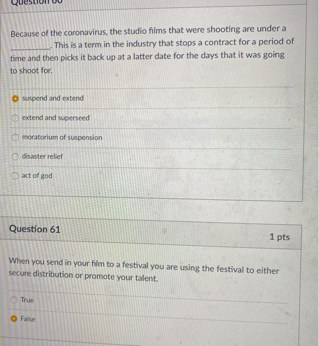 Because of the coronavirus, the studio films that