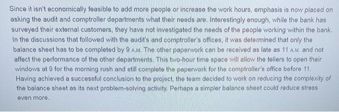 wil an improvement team use the problem