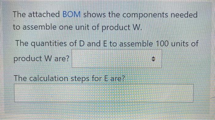 The attached BOM shows the components needed to