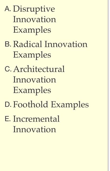 10 examples that you must match the appropriate