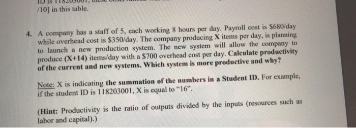 710] in this table. 4. A company has a staff of