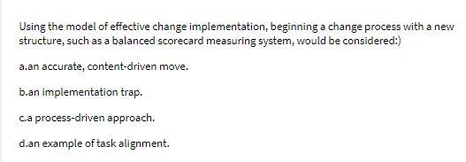 Using the model of effective change