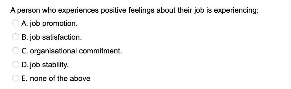 A person who experiences positive feelings about