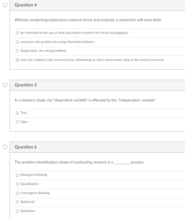 Question 1 Which of the following is true about