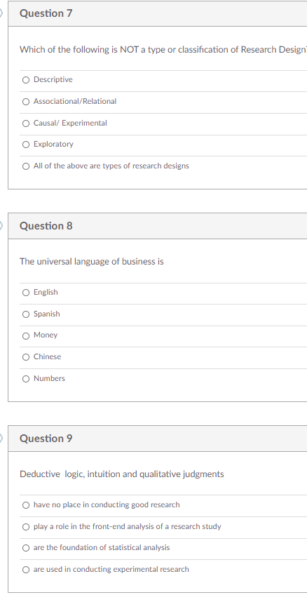 Question 1 Which of the following is true about