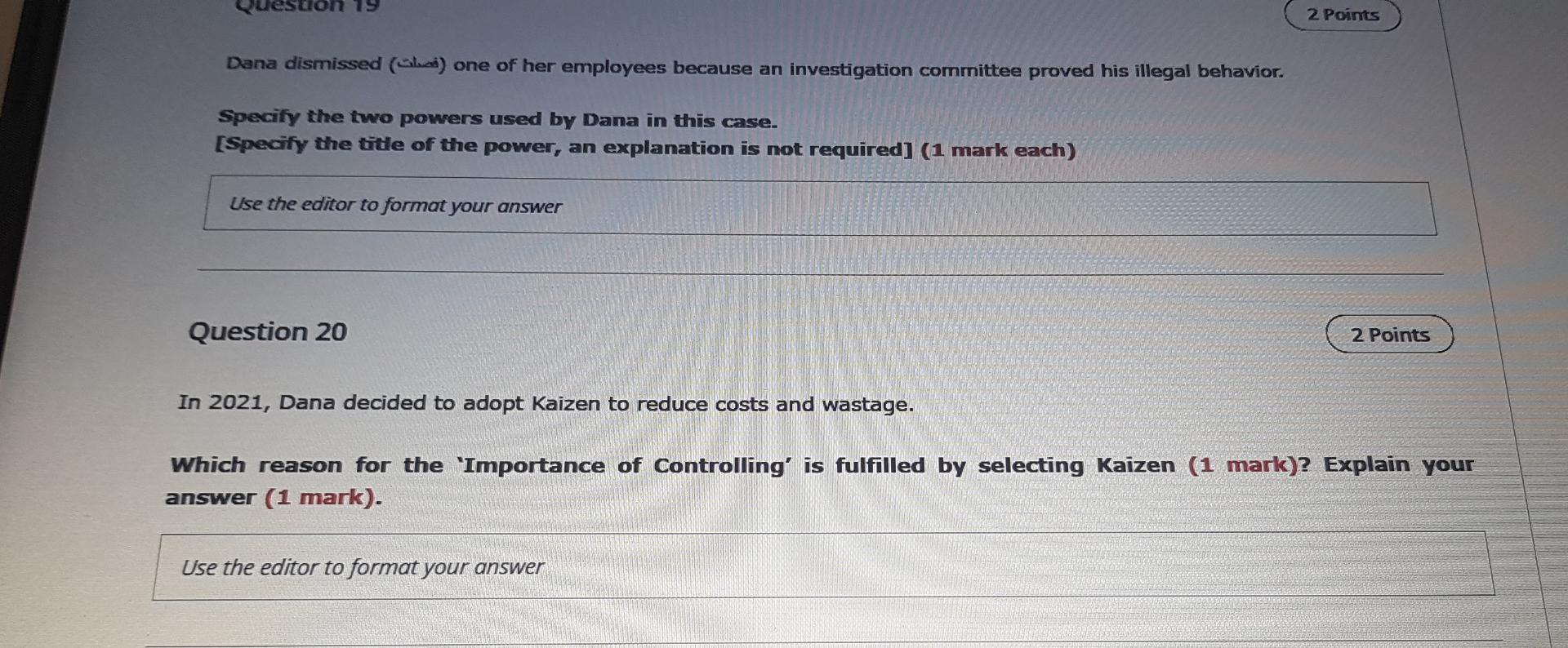 79 2 Points Dana dismissed (Gl) one of her
