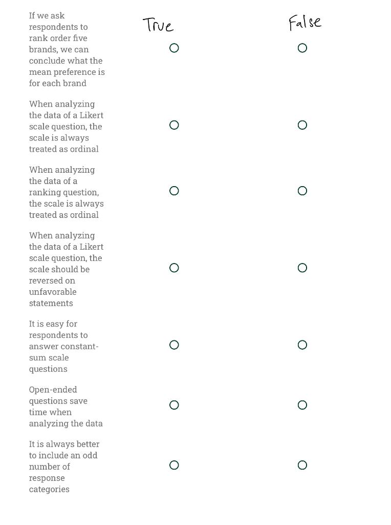Please help me answer the true or false question