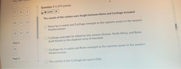 Question 6 (1.875 points) Listen Which statement