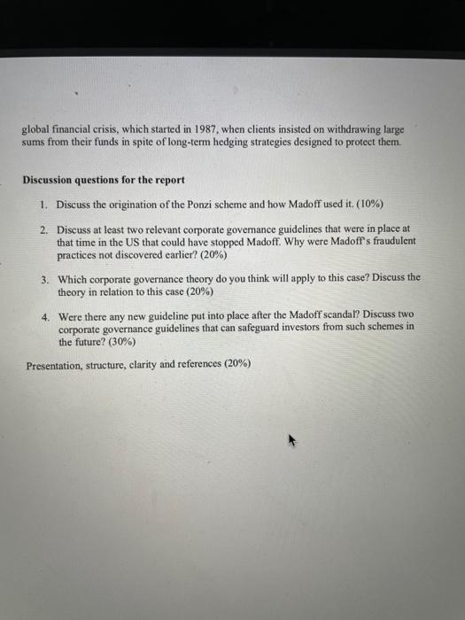global financial risk, which started in 1987,
