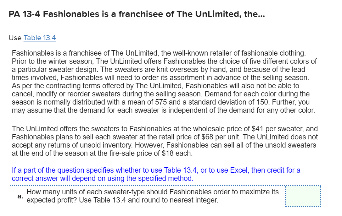 PA 13-4 Fashionables is a franchisee of The