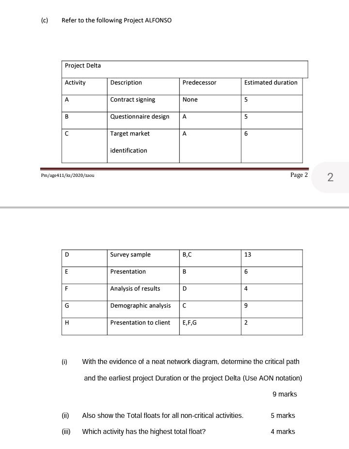 (c) Refer to the following Project ALFONSO