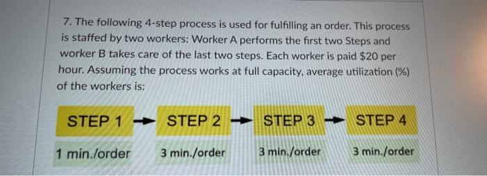 1. The following 4-step process is used for