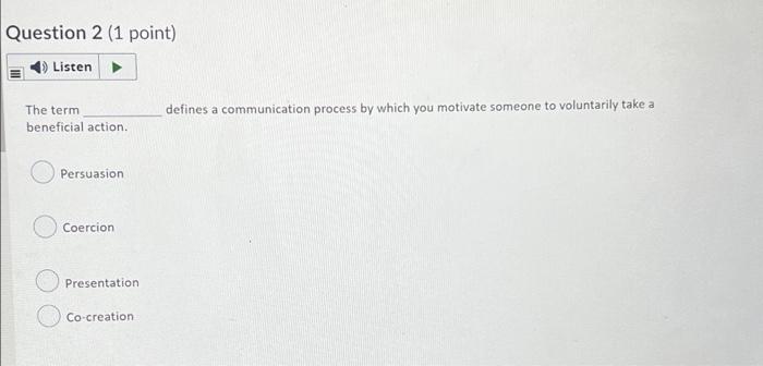 Question 1 (1 point) Listen A sportswear