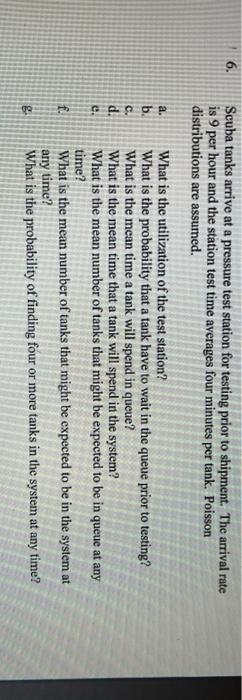 6. Scuba tanks arrive at a pressure test station