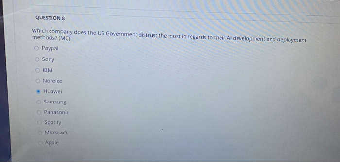 QUESTION 1 What are machine learning algorithms