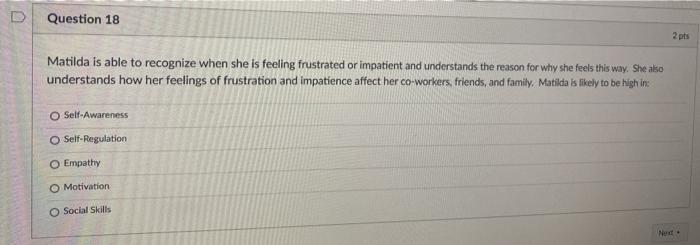 Question 17 2 pts The de-briefing of the Missed