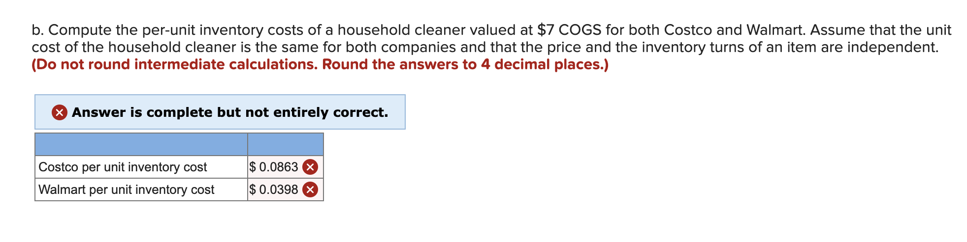 NEED HELP WITH QUESTION B Q2.9 (Algo) Major US