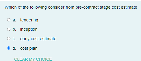 Which of the following consider from pre-contract