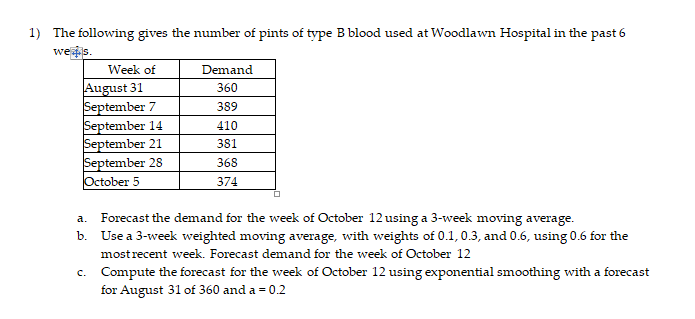 Please help me answer A-C. Thank you! 360 1) The