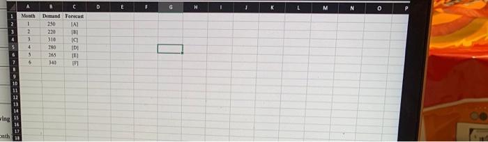 QUESTION 19 The following times series shows the