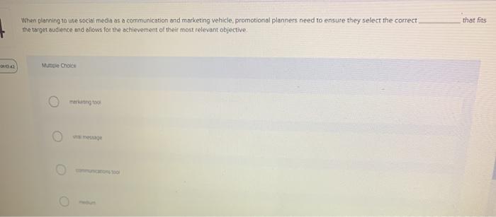 that fits When planning to me social media as a