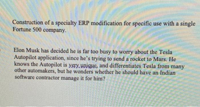 Question 1 (25%). Deal or No Deal...Outsourcing,