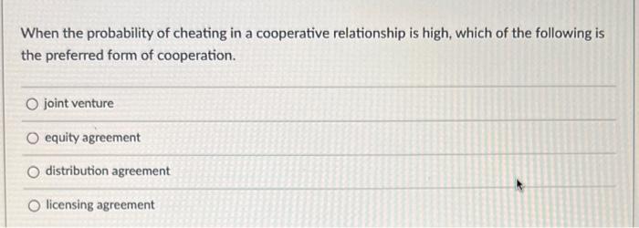 21 When the probability of cheating in a