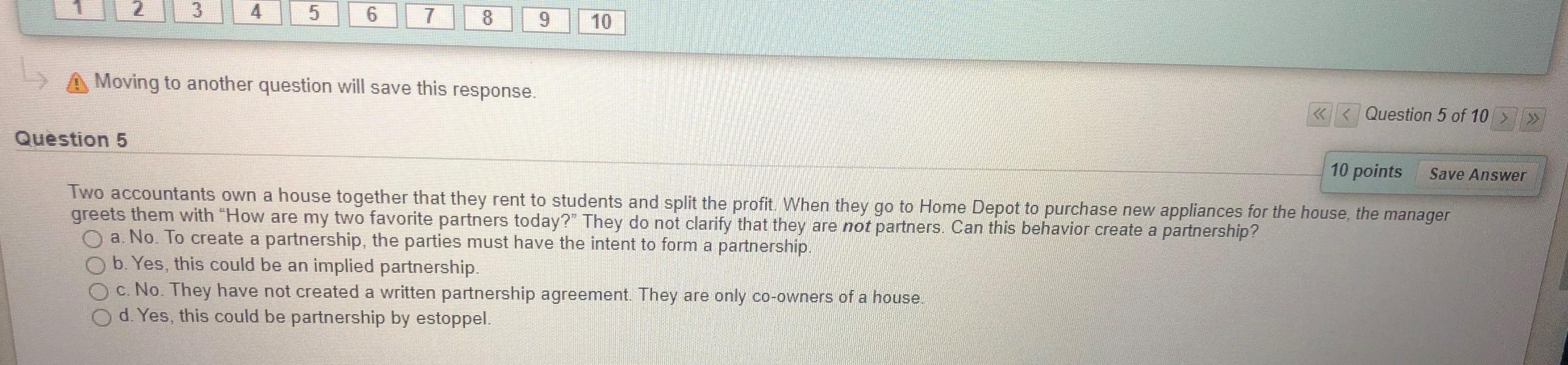 2. 3 4 6. 7 8 9 A Moving to another question will