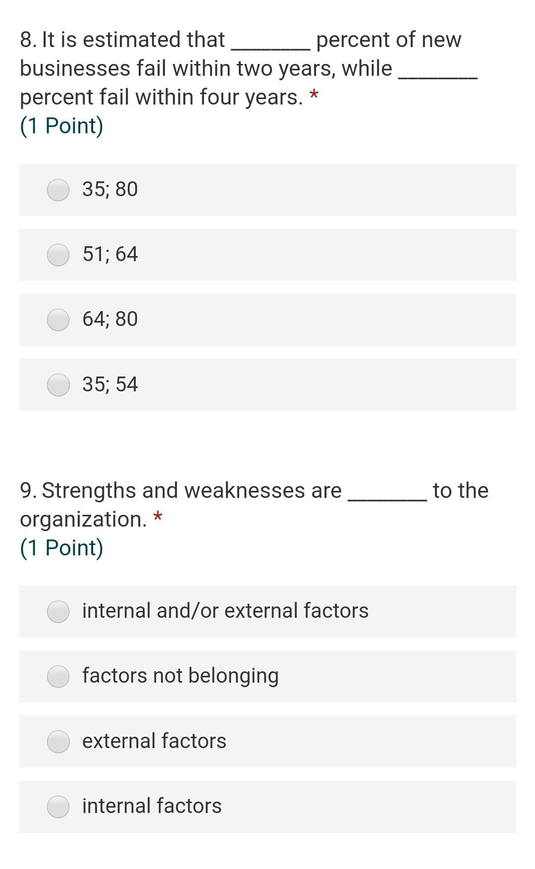 8. It is estimated that percent of new businesses