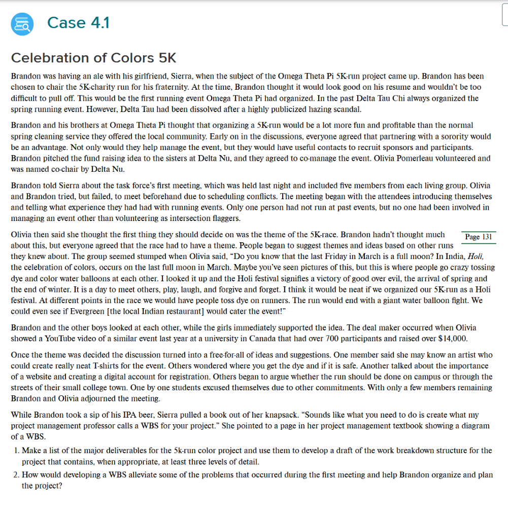 Case 4.1 EQ Celebration of Colors 5K Brandon was