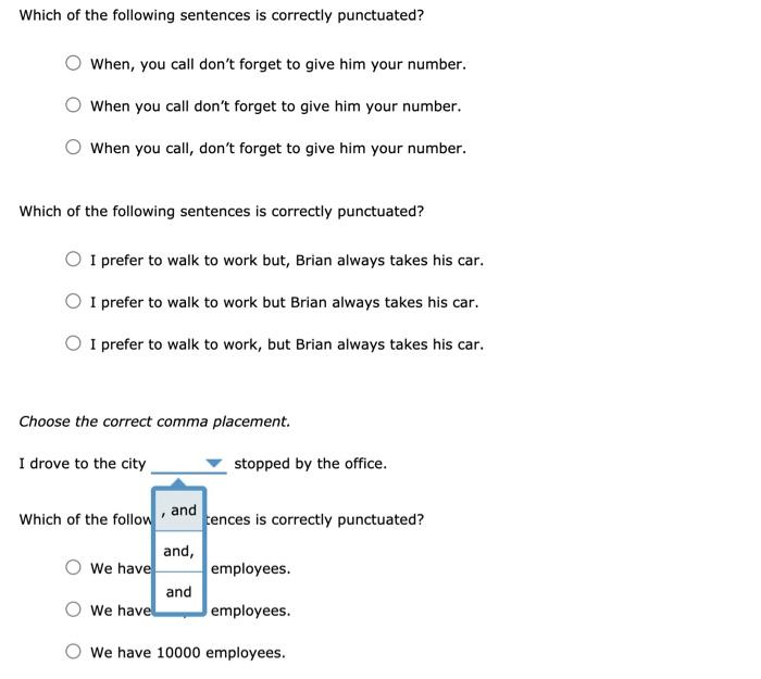 6. Grammar/Mechanics Checkup 6: Commas 1 Choose