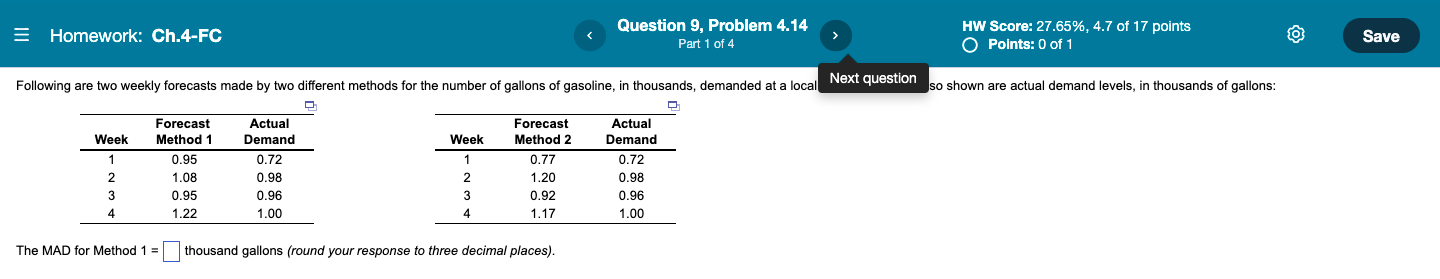 Please show step by step = Homework: Ch.4-FC <