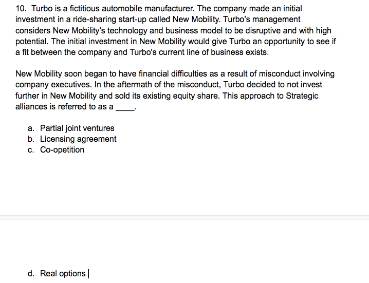 10. Turbo is a fictitious automobile