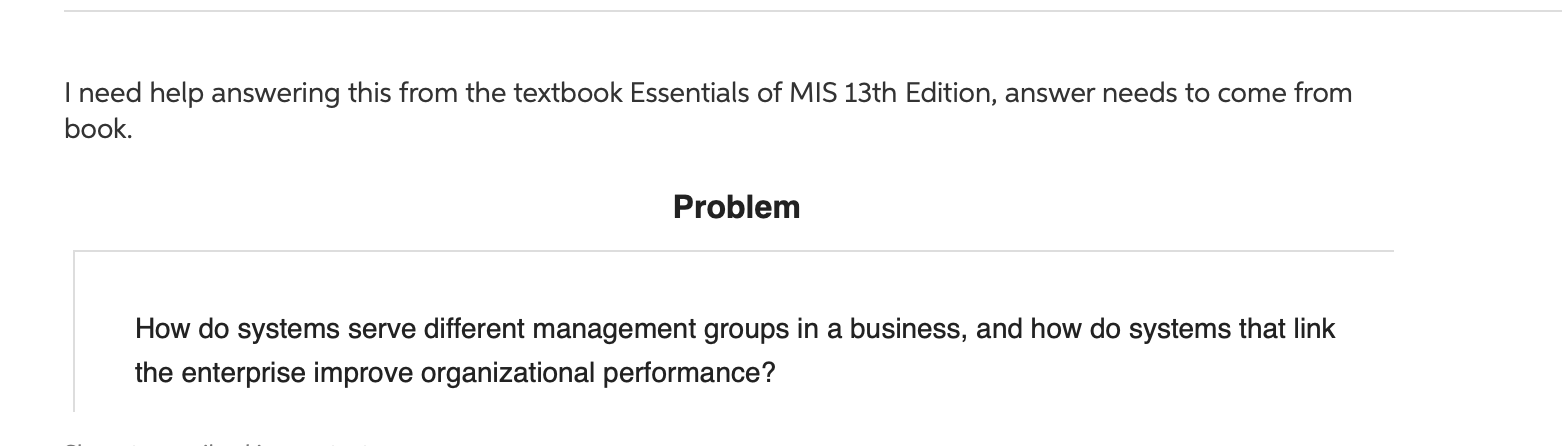 need more elaborated answer than just one taken