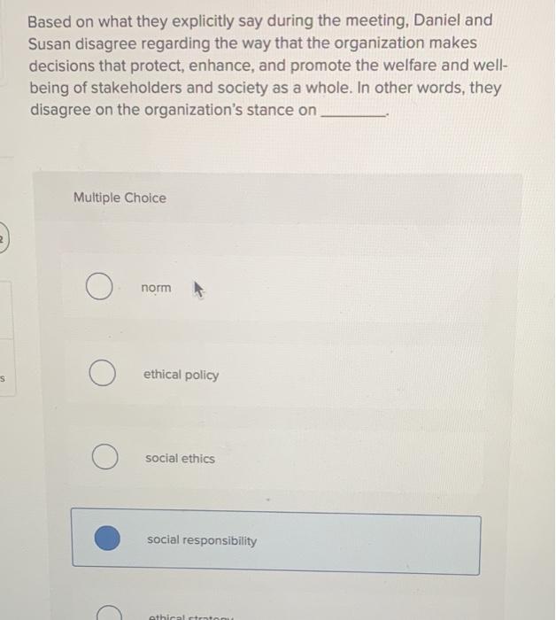 Susan is arguing that releasing the report at