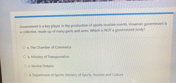 Government is a key player in the production of