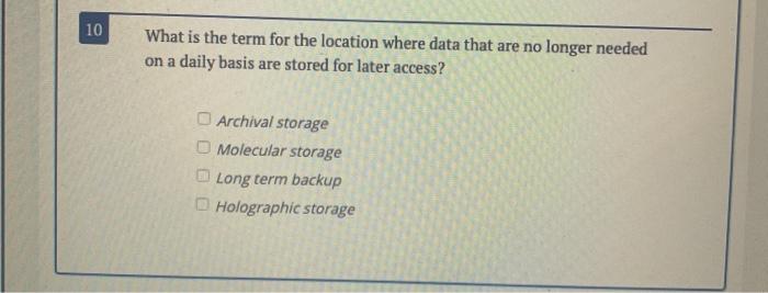 1 A(n) backs up all data since the last full