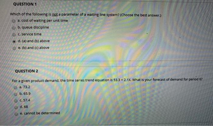 QUESTION 1 Which of the following is not a