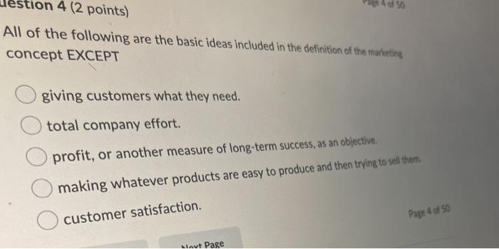 on 4 (2 points) All of the following are the