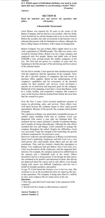 02. Which aspect of individual they dear pes that