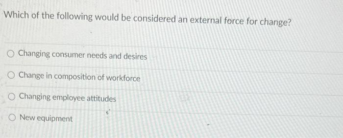 Which of the following would be considered an