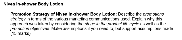 Nivea in-shower Body Lotion Promotion Strategy of