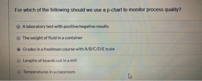 For which of the following should we use a