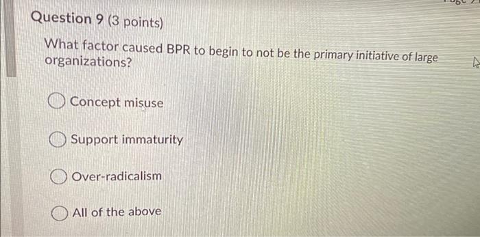 After the process redesign phase, the output is