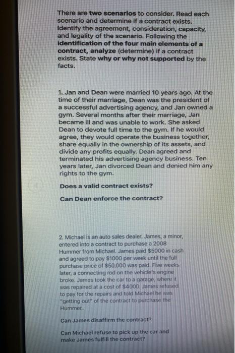 There are two scenarios to consider. Read each