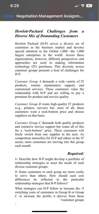 Hewlett-Packard Challenges from a Diverse Mix of