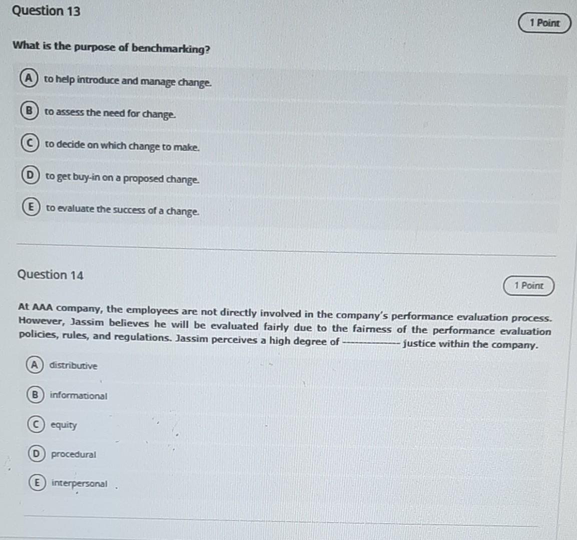 q13 and q14 Question 13 1 Point What is the