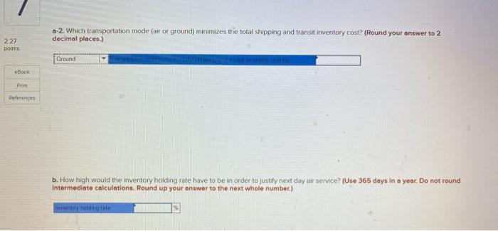 answer all questions Problem 11-8 (Algo) points